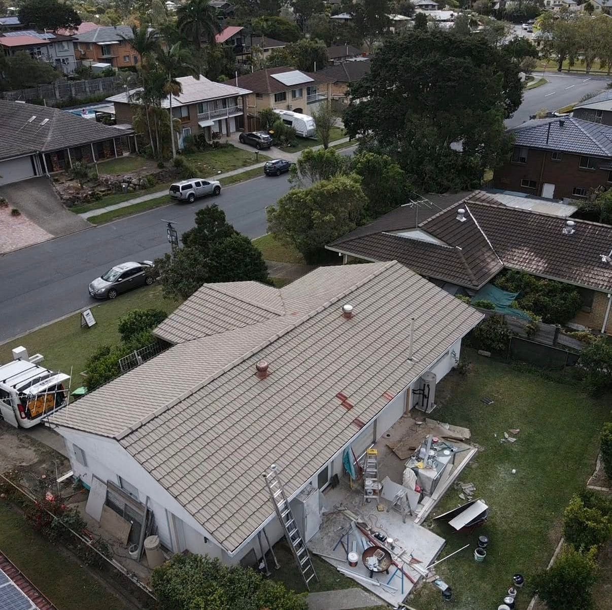 Roof before re-coating