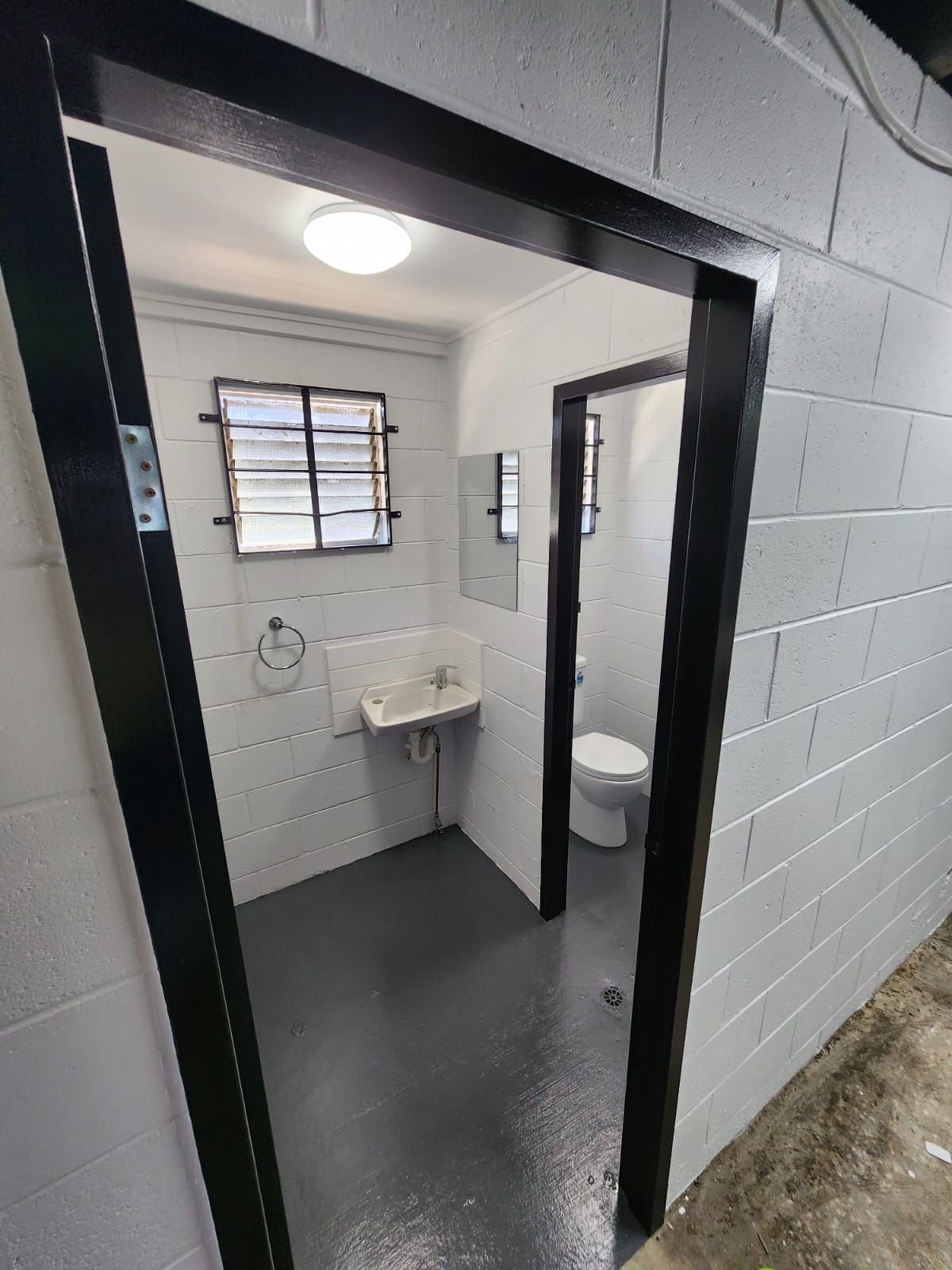 Commercial amenities block after refurbishment